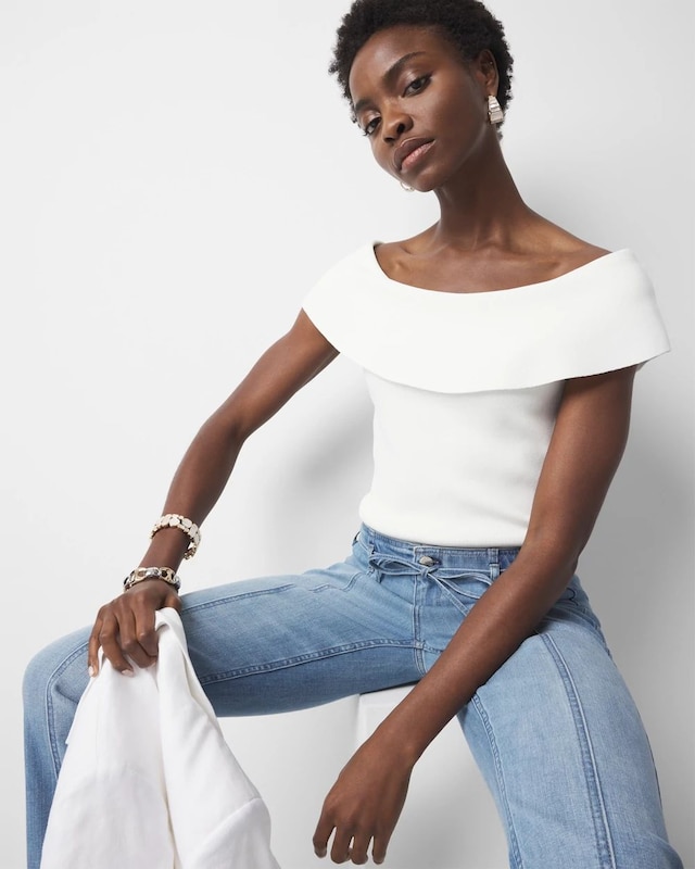 WHBM FORME? Sculpt Stretch Off-the-Shoulder Sweater