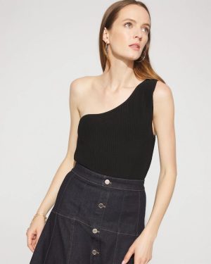 WHBM FORME? Sculpt Stretch One Shoulder Sweater