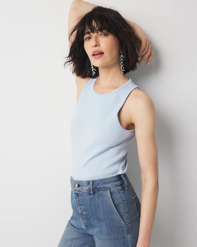 WHBM FORME? Ribbed Stretch Racer Back Tank