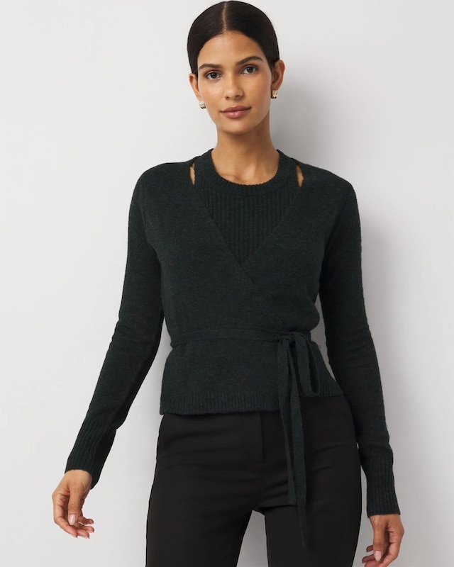 Two-in-One Wrap Cardigan